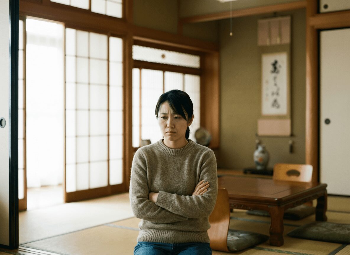 リノベーションで悩んでいる女性